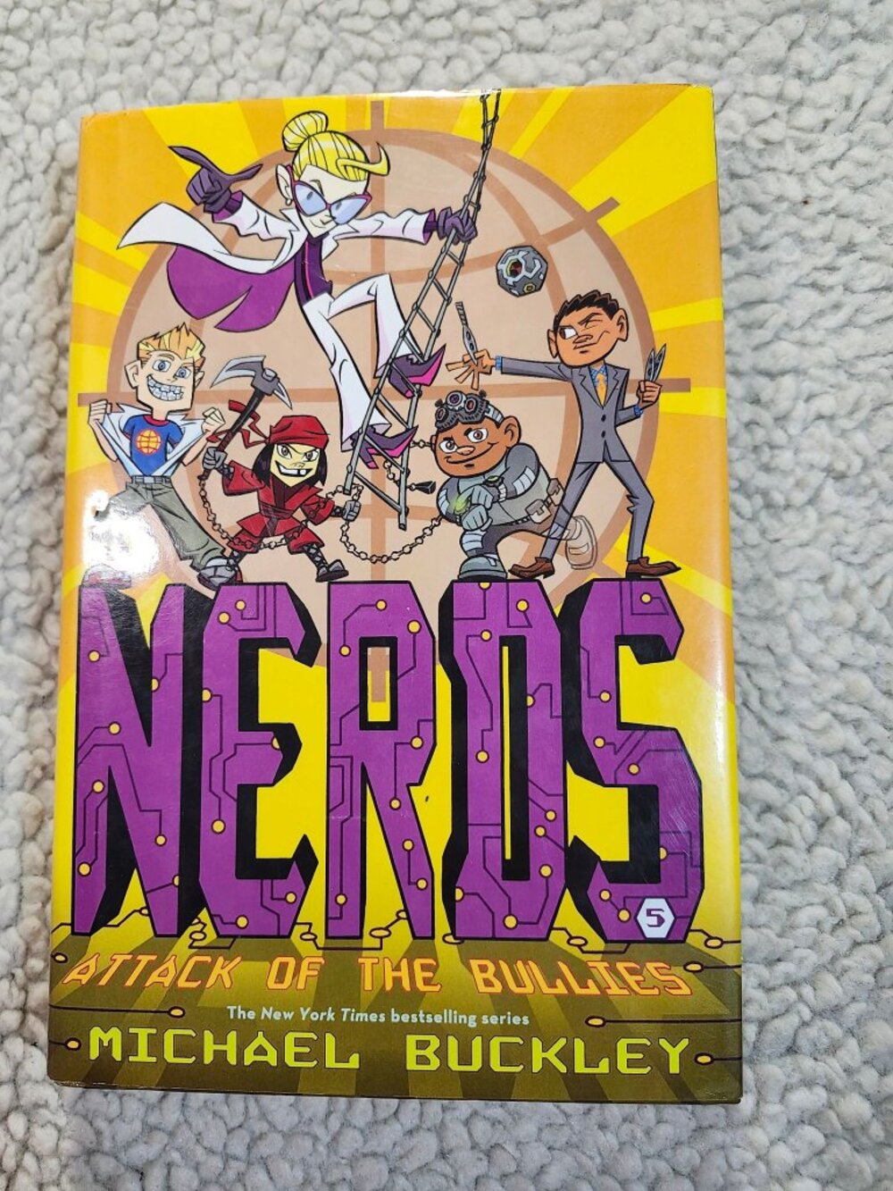 Michael Buckley NERDS Attack of the Bullies Hardcover Book 2013 Amulet Kids